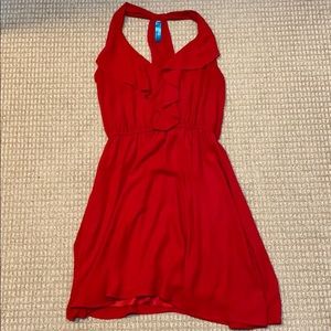 Beautiful, flowy red dress!